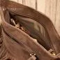 Preview: Leder Handtasche mit Fransen – Boho Umhängetasche Wildleder - umhaengetasche handtasche leder fransen klein braun grau