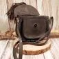 Preview: Schwarze Leder Handtasche mit Fransen – Boho Schultertasche Echtleder - umhaengetasche handtasche leder fransen klein schwarz verstellbar