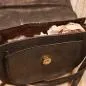 Preview: Schwarze Leder Handtasche mit Fransen – Boho Schultertasche Echtleder - umhaengetasche handtasche leder fransen klein schwarz verstellbar