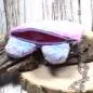 Preview: Umhängetasche Kinder plüsch Katze lila-rosa mit glitzer Schleife - umhaengetasche kindertasche hase bunt glitzer krone