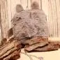 Preview: Umhängetasche Kinder plüsch glitzer Ohren grau - umhaengetasche kindertasche hase hellgrau glitzer krone