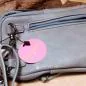 Preview: Handtasche Leder grau-blau klein 2 Fächer - umhaengetasche mini handtasche leder grau blau faecher
