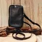 Preview: Handtasche Leder schwarz klein 1 Fach - umhaengetasche mini handtasche leder schwarz faecher