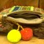 Preview: bunte karo mini Kosmetiktasche