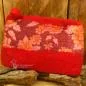 Preview: Mäppchen filz Blumenmotiv rot