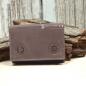 Preview: Visitenkartenetui Kartenetui Leder Braun Klein 3 Fächer Brieftasche Slim 10,5cm