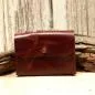 Preview: Kartenetui Visitenkartenetui Businesscard Holder Leder Braun Glänzend Handmade 2 Fächer