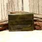 Preview: Kartenetui Visitenkartenetui Businesscard Holder Leder Grün Glatt Handmade 10cm