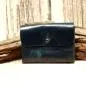 Preview: Kartenetui Visitenkartenetui Businesscard Holder Leder Türkis Blau Glatt Handmade 2 Fächer