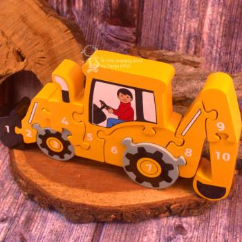 3 D Holz Puzzle mit Zahlen von 1-10
