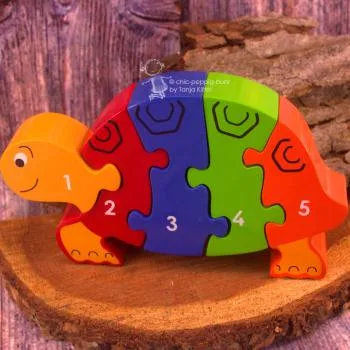 3 D Puzzle Schildkröte mit Zahlen von 1-5