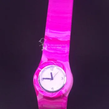 Armbanduhr Slappstixx Silikon rosa