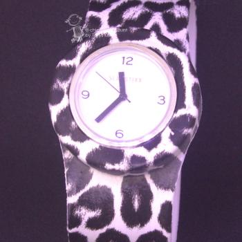 Armbanduhr Slappstixx schwarz leopard