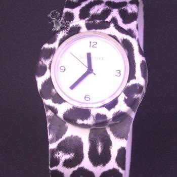 Armbanduhr Slappstixx schwarz leopard