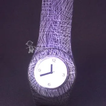 Armbanduhr Slappstixx Silikon schwarz grau