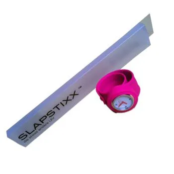 Armbanduhr SlappStixx hellgrau - Armbanduhr Slappstixx pink1