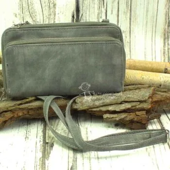 Handtasche-Geldbeutel klein grau