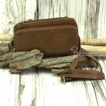 kleine Handtasche-Geldbeutel in dunkelbraun