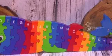 3D Puzzle mit Buchstaben als Wal
