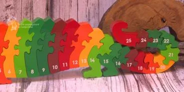 3D holz Puzzle Krokodil Zahlen