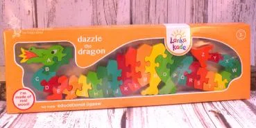 Puzzle Drache mit Buchstaben