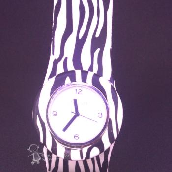 Armbanduhr Slappstixx Silikon zebra