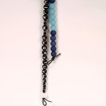 ABC Rechenkette Perlen hellblau dunkelblau