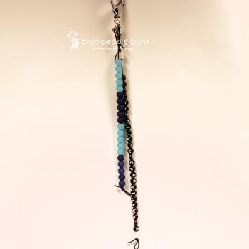 ABC Rechenkette Perlen hellblau dunkelblau