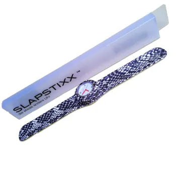 Armbanduhr SlappStixx buntes Motive camouflage lila orange - Armbanduhr Slappstixx bunt Schlange