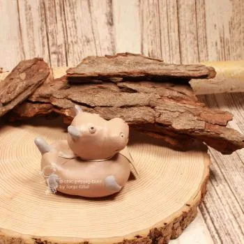 Badespielzeug Nilpferd – Nachhaltiges Gummitier aus Naturkautschuk Cao Ochu - badespielzeug nilpferd naturkautschuk braun wasserspielzeug