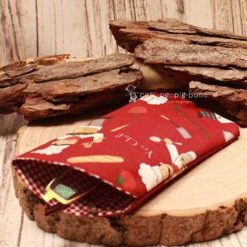 Brillenetui Stoff dunkelrot Koch und Gewürze