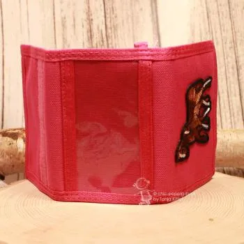 Kinder-Brustbeutel mit süßem Fohlen-Motiv in Pink & Braun Galoppierender Ordnungshüter - brustbeutel kinder pferd fohle braun pink geldbeutel