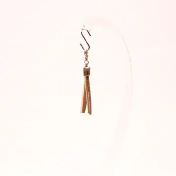 Charms Anhänger Quaste Leder grau - creme versilbert - charms anhaenger quaste leder versilbert creme karabiner