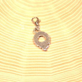 Charmsanhänger Weihnachten Kranz grün versilbert