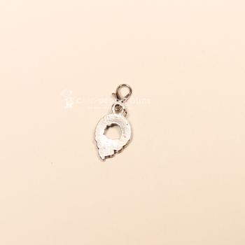 Charmsanhänger Weihnachten Kranz grün versilbert