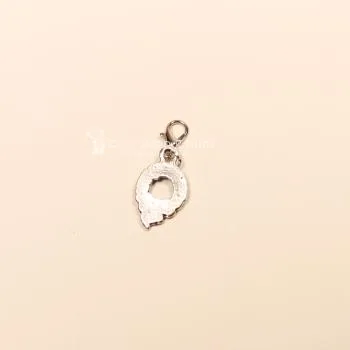 Charmsanhänger Weihnachten Kranz grün versilbert - charms anhaenger weihnachten Kranz gruen versilbert