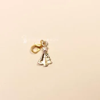Charmsanhänger Weihnachten mini Baum grün - charms anhaenger weihnachten christbaum gruen mini vergoldet