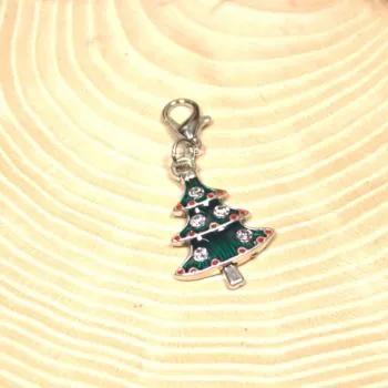 Charmsanhänger Weihnachten Baum grün versilbert - charms anhaenger weihnachten christbaum gruen versilbert