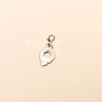 Charmsanhänger Weihnachten Kranz grün versilbert - charms anhaenger weihnachten Kranz gruen versilbert