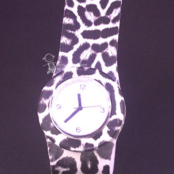 Armbanduhr Slappstixx Silikon schwarz weiss
