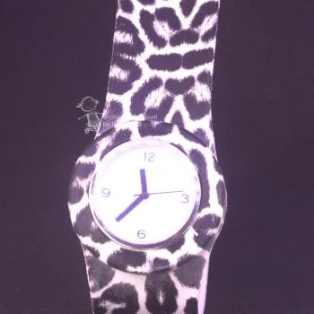 Armbanduhr Slappstixx Silikon schwarz weiss