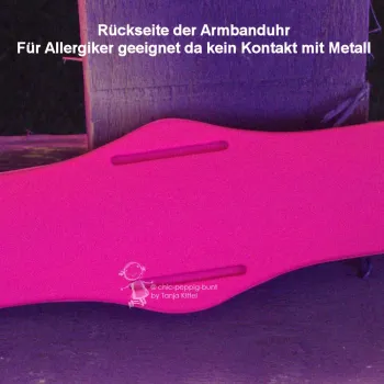 Armbanduhr SlappStixx buntes Motive camouflage lila orange - Damenuhr pink