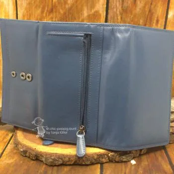 Echt Leder Geldbeutel in blau
