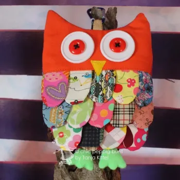 Monsterbag-Tasche Eule bunt - einkaufstasche eule bunt