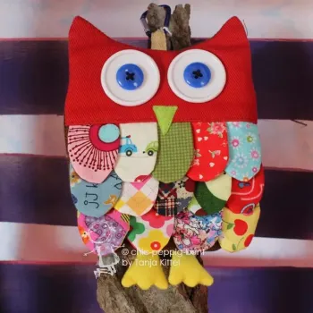 Monsterbag-Tasche Eule bunt - einkaufstasche eule bunt