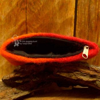 Mäppchen filz in rot