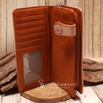 Geldbeutel gross - braun - Kunstleder Paris