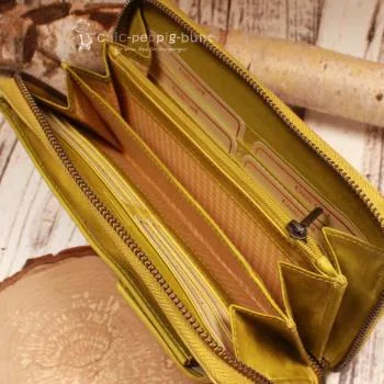 Handtasche - Geldbeutel gelb - bunt Handyfach 15 Fächer - geldbeutel handtasche gross gelb bunt hochformat handyfach
