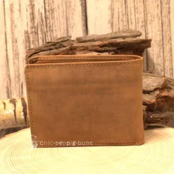 Geöffnetes Portemonnaie unisex mit Blick auf 12 Fächer und Geldscheine