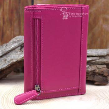 Geldbeutel aus Leder pink
